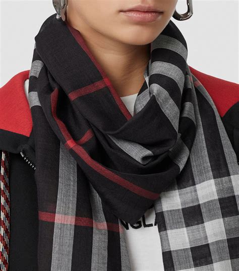 burberry giant check silk scarf|burberry check scarf men.